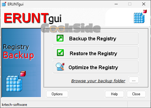 Erunt creare backup registro di windows